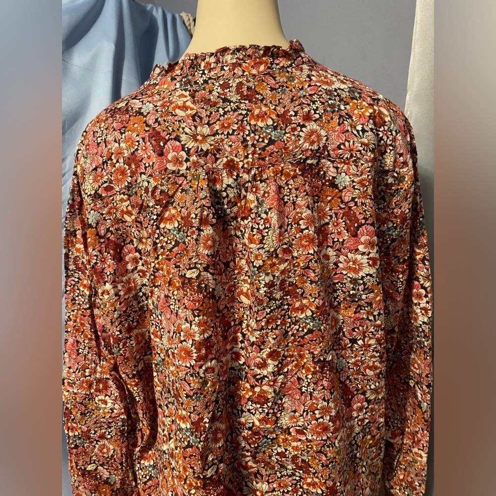 Talbots Multicolor Floral Button-Up Shirt - Picture 11 of 13